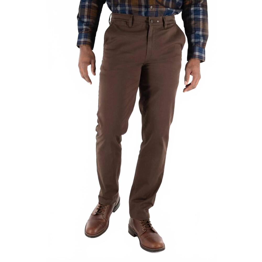 NEW DEVIL-DOG chino sateen twill pant in dark roast